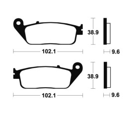 Plaquettes de frein TECNIUM Performance métal fritté - MR130