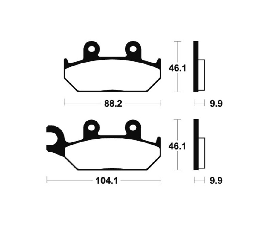 Plaquettes de frein TECNIUM route organique - MA150 - 1022373