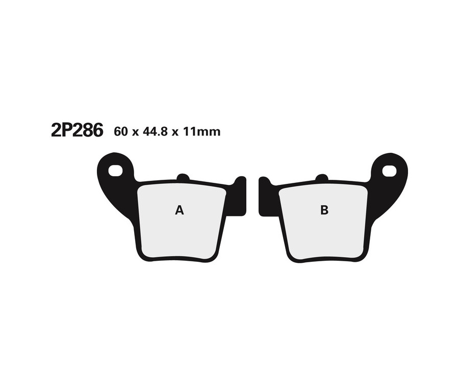 Plaquettes de frein NISSIN route /Off-Road métal fritté - 2P-286ST-MX - 1036732