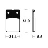 Plaquettes de frein TECNIUM route organique - MA95 - 1022565