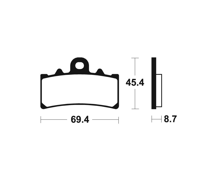 Plaquettes de frein TECNIUM métal fritté - MTR377 - 1090579