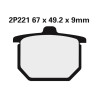 Plaquettes de frein NISSIN route semi-métallique - 2P-221NS - 1036655