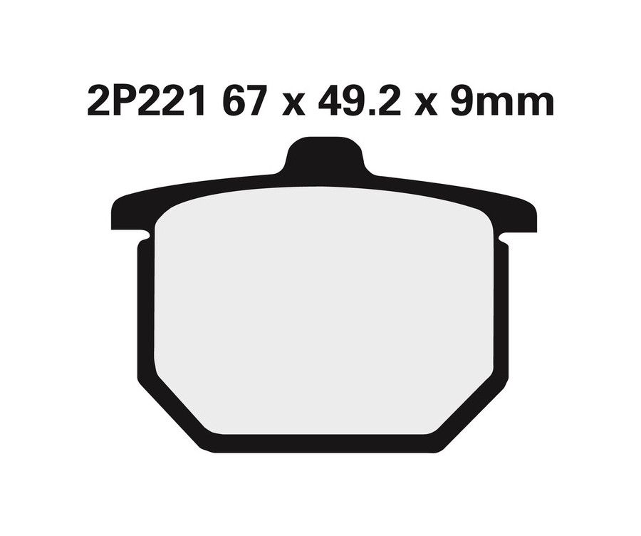 Plaquettes de frein NISSIN route semi-métallique - 2P-221NS - 1036655