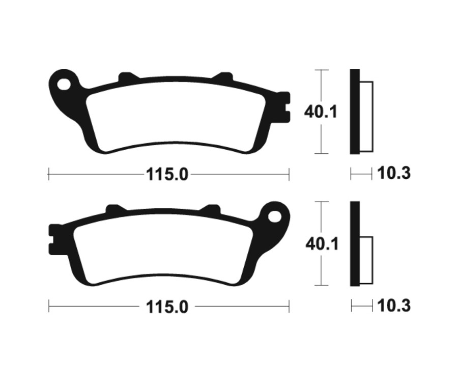 Plaquettes de frein TECNIUM Performance métal fritté - MR380 - 1023084