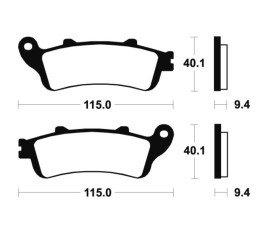 Plaquettes de frein TECNIUM Performance métal fritté - MR222