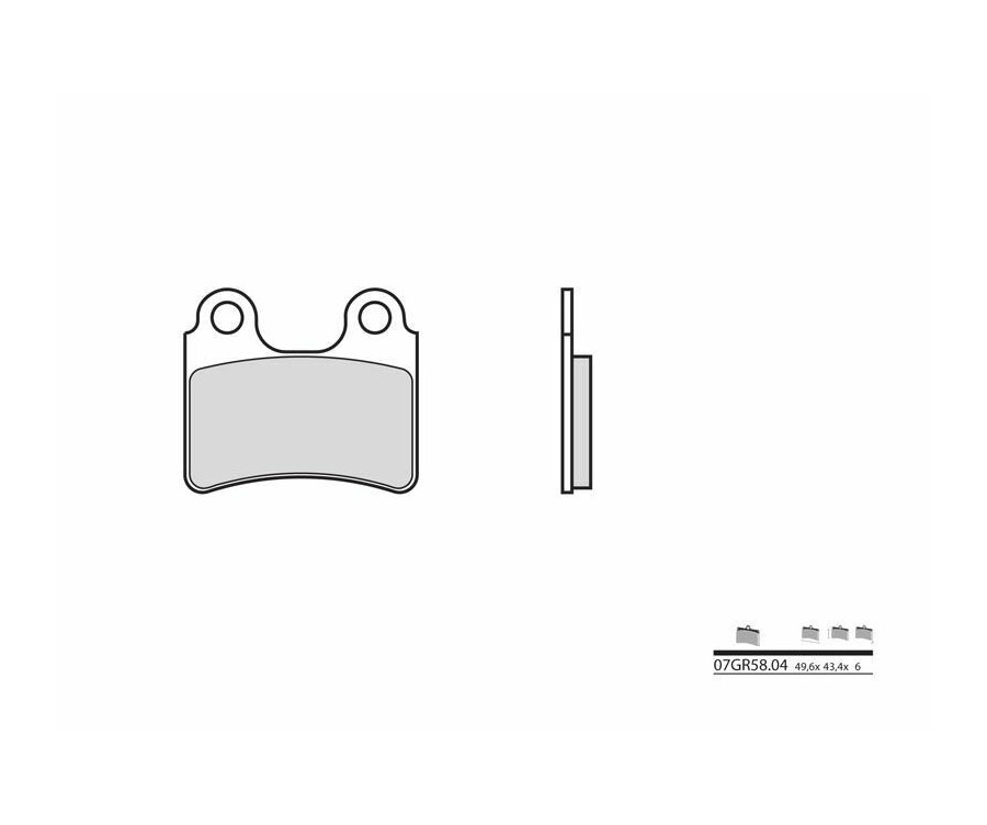 Plaquettes de frein BREMBO route carbone céramique - 07GR5804 - 1035904