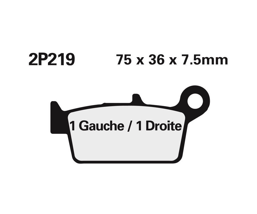 Plaquettes de frein NISSIN route /Off-Road métal fritté - 2P-219ST-MX - 1036651
