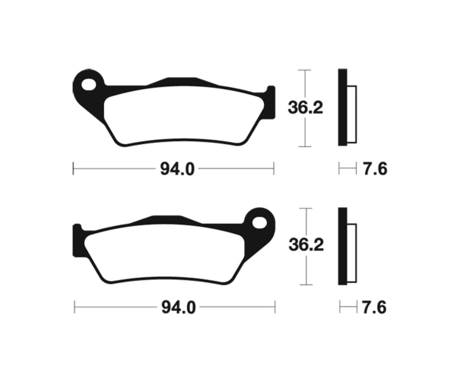 Plaquettes de frein TECNIUM Performance métal fritté - MR171 - 1023047