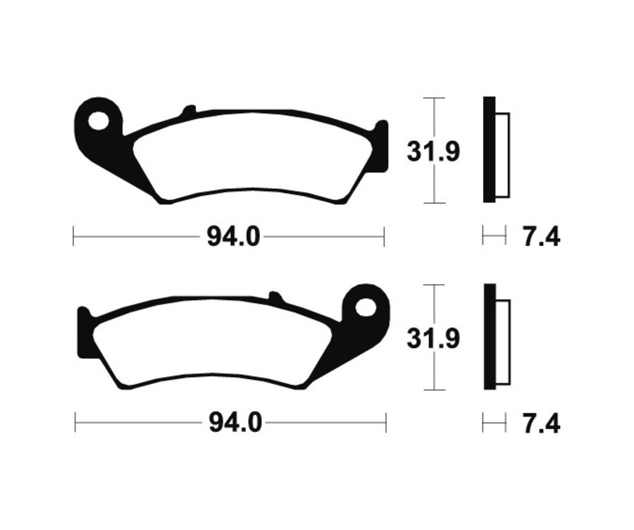 Plaquettes de frein TECNIUM MX/Quad métal fritté - MO103 - 1022837