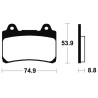 Plaquettes de frein TECNIUM Performance métal fritté - MF113 - 1022717
