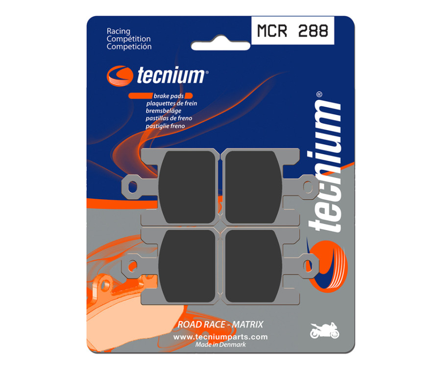 Plaquettes de frein TECNIUM Racing métal fritté carbone - MCR288 - 1022590