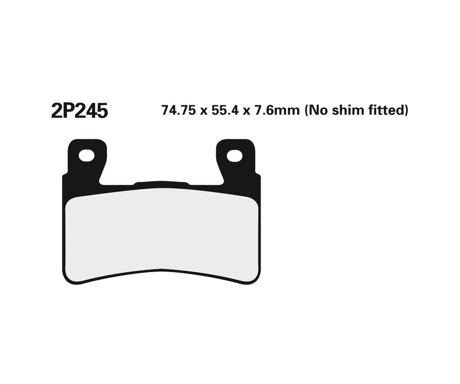 Plaquettes de frein NISSIN route /Off-Road métal fritté - 2P-245ST - 1036686