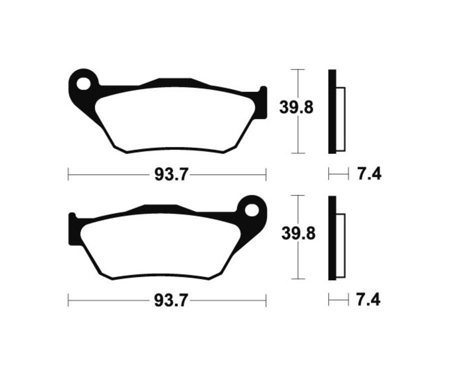 Plaquettes de frein TECNIUM Maxi Scooter métal fritté - MSS337 - 1023216