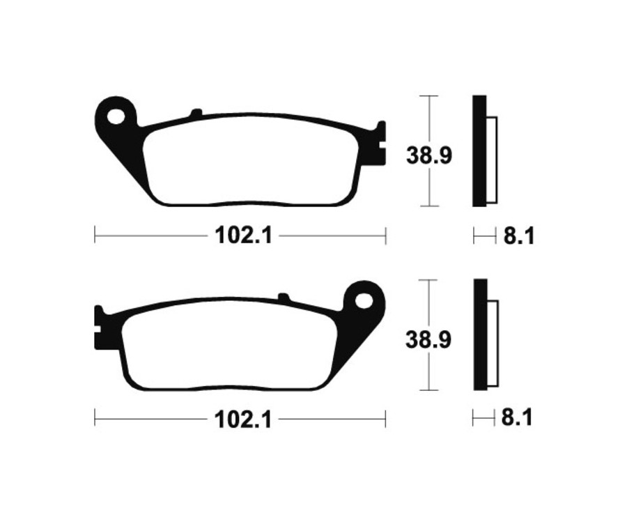 Plaquettes de frein TECNIUM Scooter organique - ME127 - 1022612