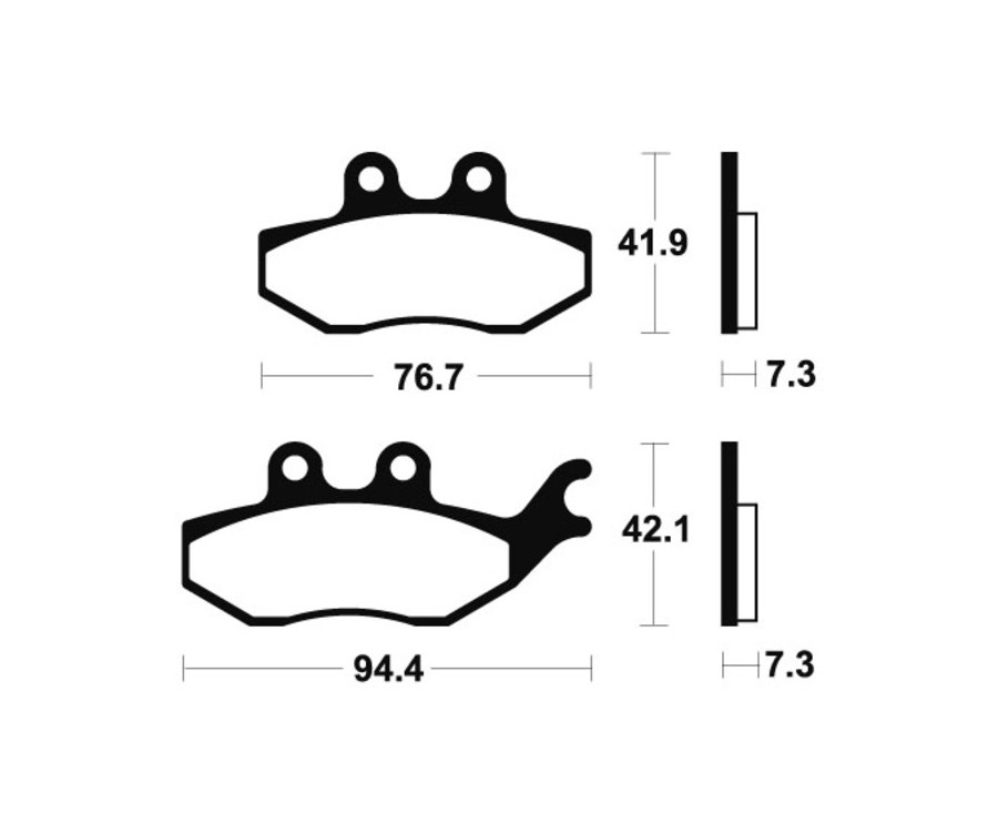 Plaquettes de frein TECNIUM Scooter organique - ME280 - 1022665