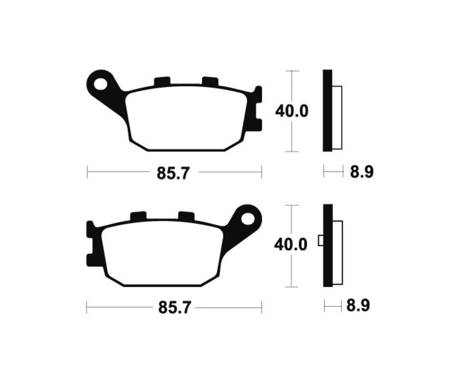 Plaquettes de frein TECNIUM Scooter organique - ME253 - 1022656
