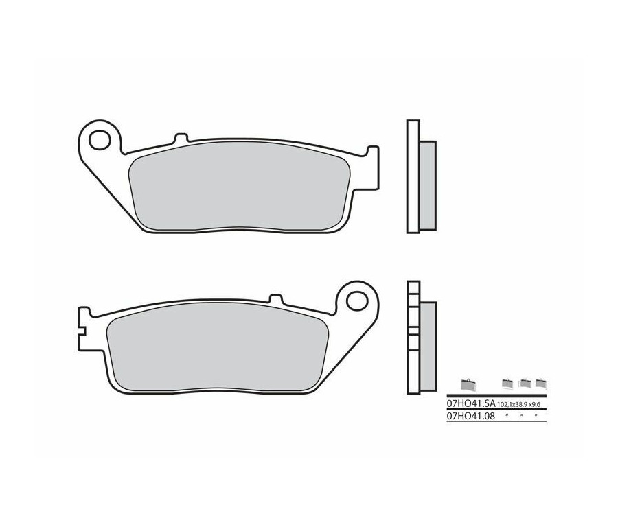 Plaquettes de frein BREMBO route métal fritté - 07HO41SA - 1036020