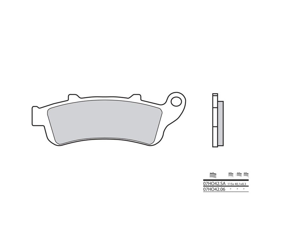 Plaquettes de frein BREMBO route métal fritté - 07HO42LA - 1036022