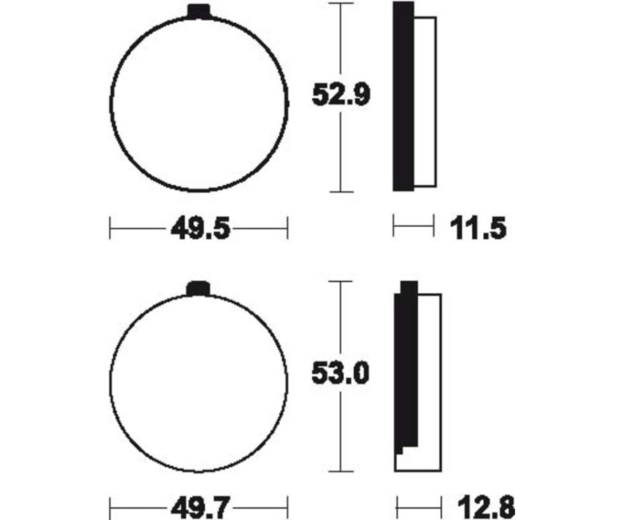 Plaquettes de frein TECNIUM route organique - MA15 - 1022372