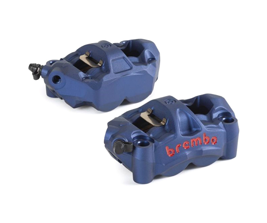 Étrier de frein avant gauche BREMBO UPGRADE M50 ø30mm - bleu logo rouge - 1119025