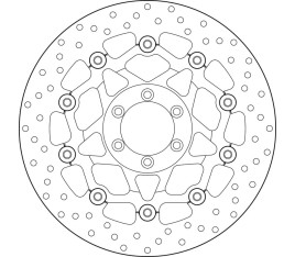 Disque de frein BREMBO Serie Oro rond flottant