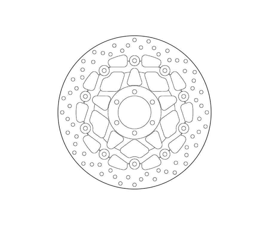 Disque de frein BREMBO Serie Oro rond flottant - 1035649