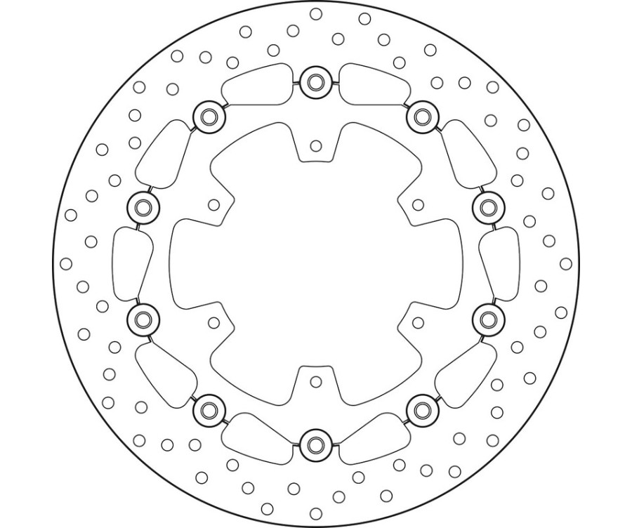 Disque de frein BREMBO Serie Oro rond flottant Disque de frein BREMBO Serie Oro rond flottant