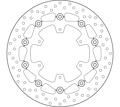Disque de frein BREMBO Serie Oro rond flottant - 1035653