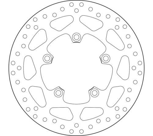Disque de frein BREMBO Serie Oro rond fixe