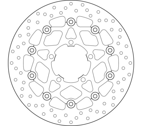 Disque de frein BREMBO Serie Oro rond flottant - 1035608