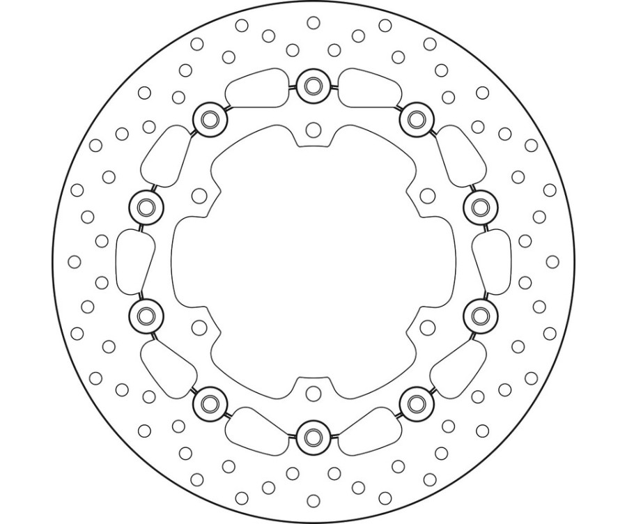 Disque de frein BREMBO Serie Oro rond flottant - 1035604
