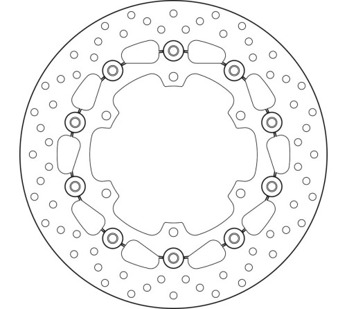 Disque de frein BREMBO Serie Oro rond flottant