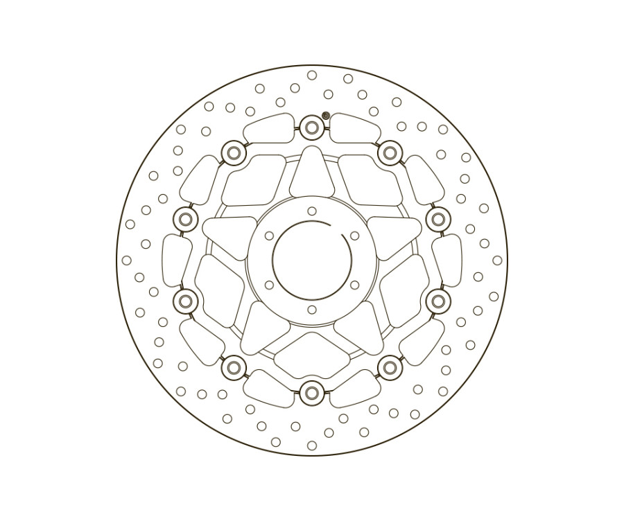 Disque de frein BREMBO Serie Oro rond flottant - 1035659