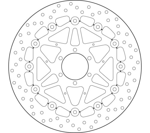 Disque de frein BREMBO Serie Oro rond flottant - 1035638
