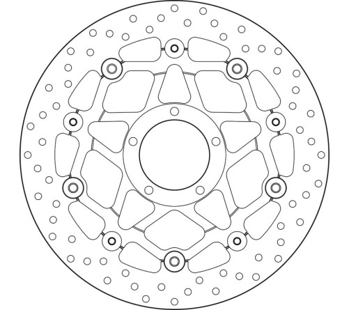 Disque de frein BREMBO Serie Oro rond flottant - 1035636