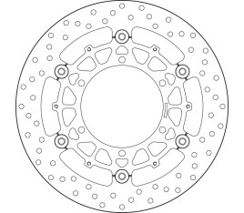 Disque de frein BREMBO Serie Oro rond flottant - 1035607