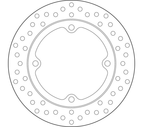 Disque de frein BREMBO Serie Oro rond fixe