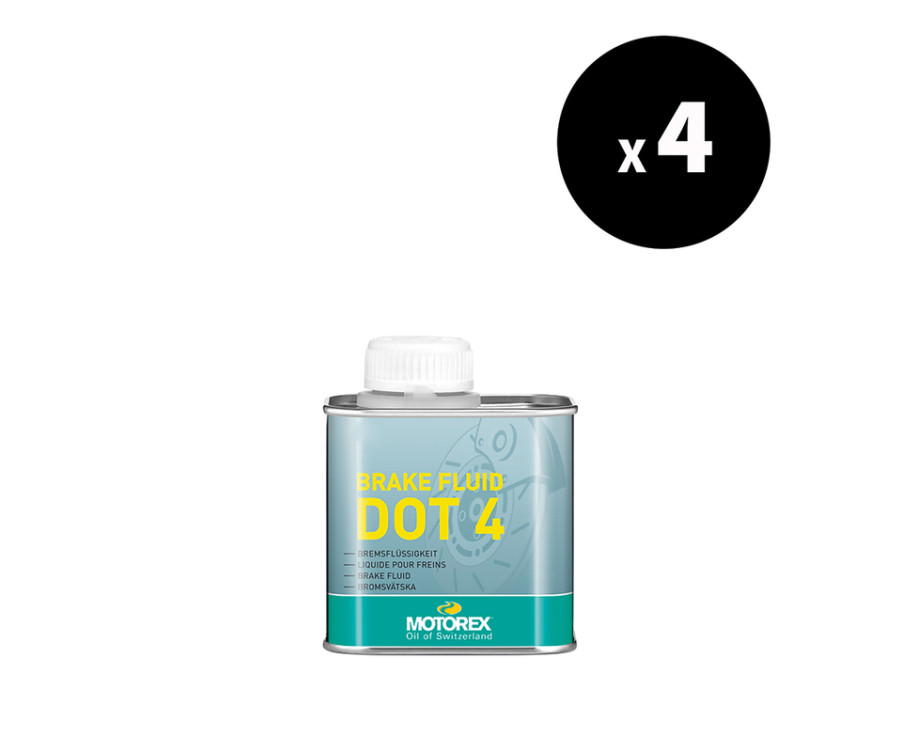 Liquide de frein MOTOREX Brake Fluid DOT 4 - 5L x4 - 3062653