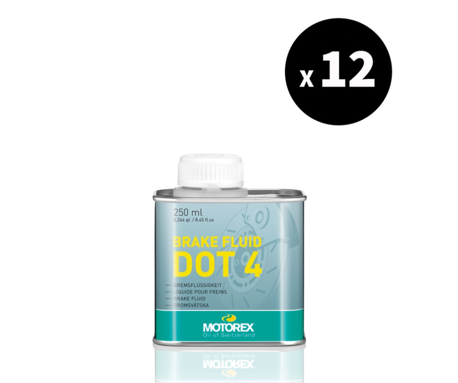 Liquide de frein MOTOREX Brake Fluid DOT 4 - 250ml x12 - 3062688