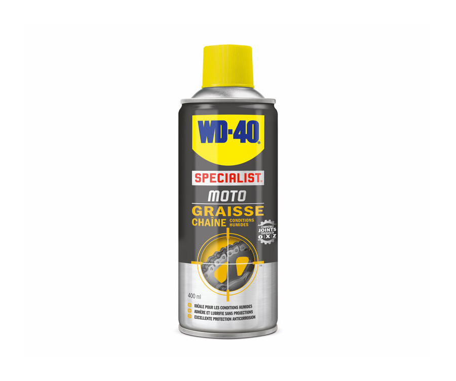 Graisse de chaîne WD-40 Specialist® Moto conditions humides - Spray 400 ml - 1099848