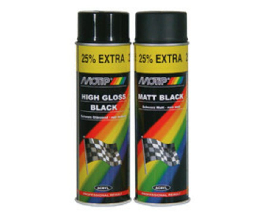 Peinture MOTIP Satin noir mat - Spray 500 ml - 1099736