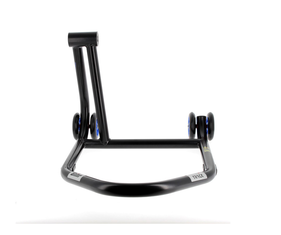 Béquille monobras gauche BIHR Home Track noir mat roues bleu - 3032097