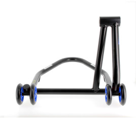 Béquille monobras gauche BIHR Home Track noir mat roues bleu