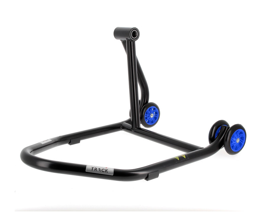 Béquille monobras gauche BIHR Home Track noir mat roues bleu - 3032097