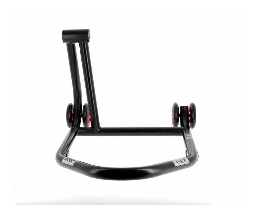 Béquille monobras gauche BIHR Home Track noir mat roues rouge - 3032096