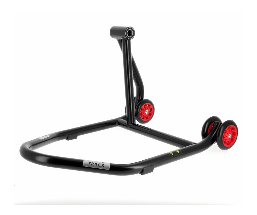 Béquille monobras gauche BIHR Home Track noir mat roues rouge - 3032096