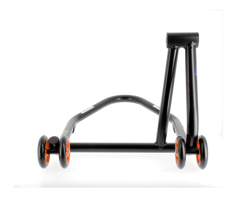 Béquille monobras gauche BIHR Home Track noir mat roues orange - 3032139