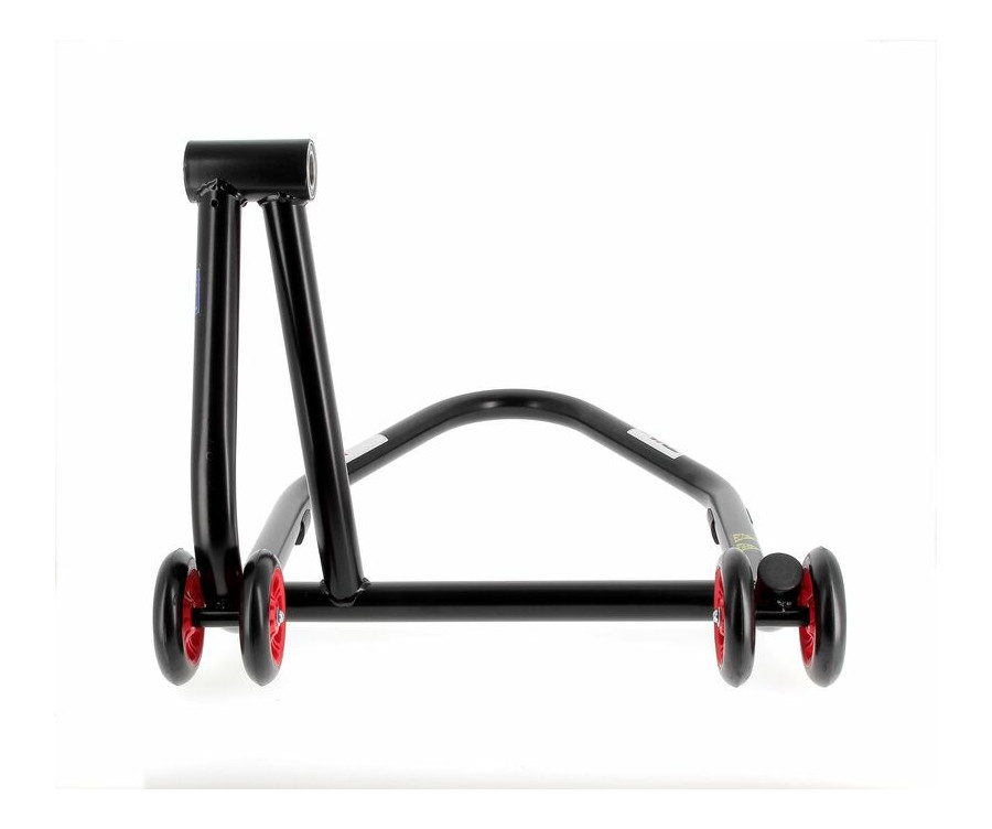 Béquille monobras droite BIHR Home Track noir mat roues rouge - 3032124