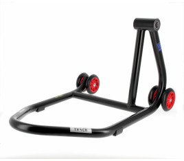 Béquille monobras droite BIHR Home Track noir mat roues rouge