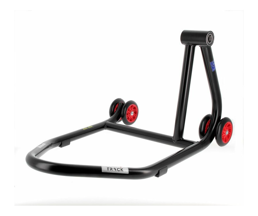 Béquille monobras droite BIHR Home Track noir mat roues rouge - 3032124